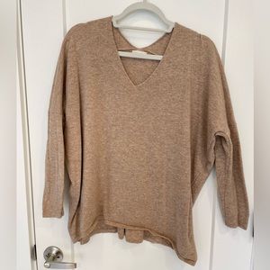Tan V-Neck Sweater